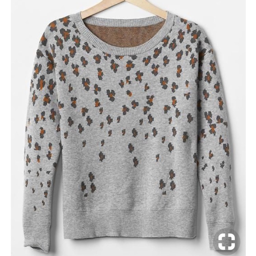 GAP Brooklyn Animal Print Leopard Wool Sweatshirt - Picture 2 of 7